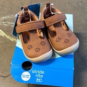 Stride Rite Tan Baby Walker Shoes